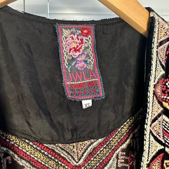 Johnny Was Aztec Embroidered Velvet Bolero - Picture 3 of 8